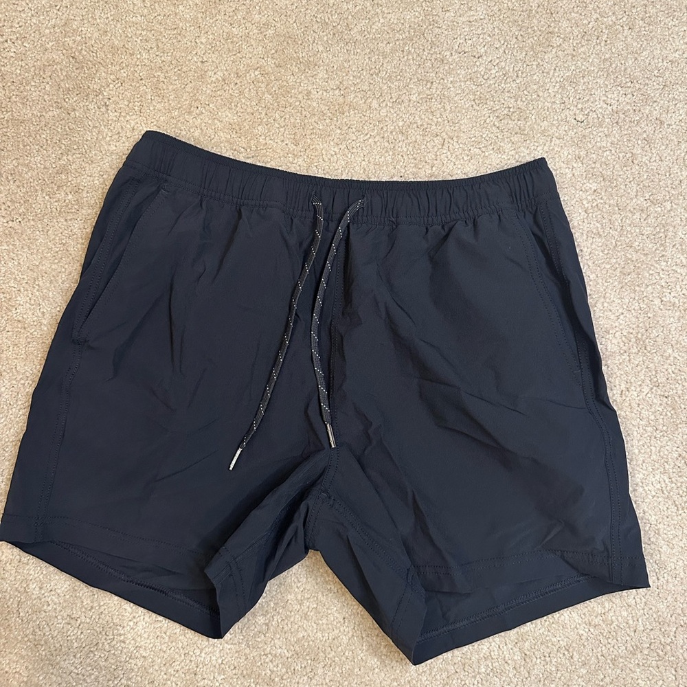 Fair Harbor Black Swim Trunks Quick-Dry Elastic Waist